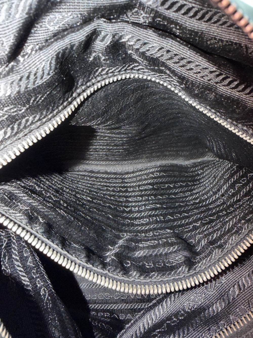 Prada Black Nylon Tote with Leather Trim - Picture 4 of 15